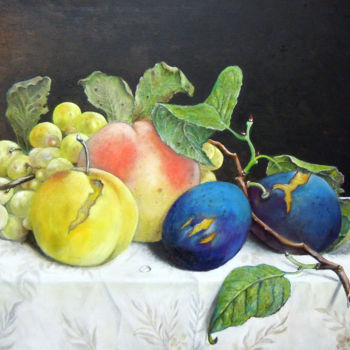 Painting titled "frutti" by Cam Brivio, Original Artwork, Oil