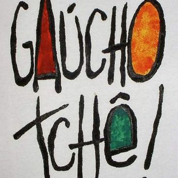 Artisanat intitulée "GAUCHO TCHÊ" par Javier Rebellato, Œuvre d'art originale