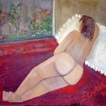 Картина под названием "Nude- Modelo 1- Chi…" - Camusartist, Подлинное произведение искусства, Масло