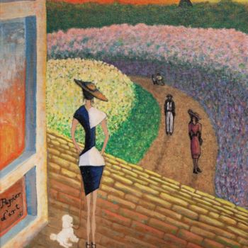 Pittura intitolato "Springtime In Paris" da Carla Dancey, Opera d'arte originale, Acrilico