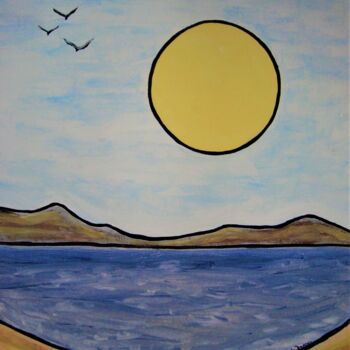 绘画 标题为“Serene Lake” 由Carla Dancey, 原创艺术品, 丙烯