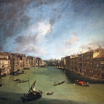 Painting titled "Grand Canal, from P…" by Canaletto, Original Artwork, Oil