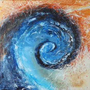 Schilderij getiteld "Chemtrails wave uni…" door Jean-Michel Canal, Origineel Kunstwerk, Acryl