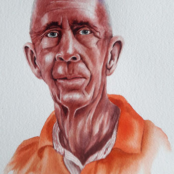 Pintura intitulada "Jim tout simplement" por Jean-Michel Canal, Obras de arte originais, Aquarela