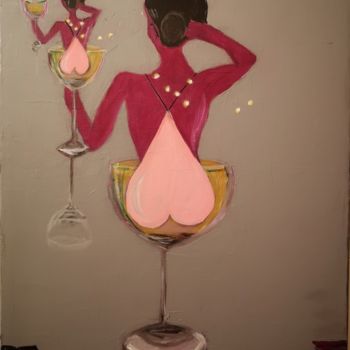 Peinture intitulée "la femme dans les b…" par Stéphanie Gidon, Œuvre d'art originale, Acrylique