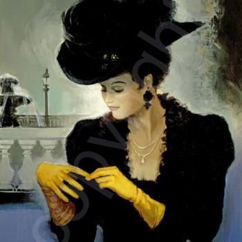 Arte digital titulada "gants-jaunes." por Bernard Peltriaux, Obra de arte original, Trabajo Digital 2D