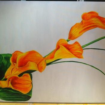 Painting titled "Arum Lillies" by Kelsey Elvin, Original Artwork