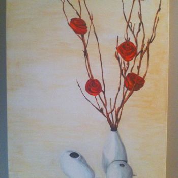 Painting titled "Rose Buds" by Kelsey Elvin, Original Artwork