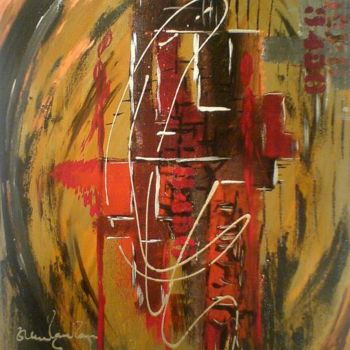 Painting titled "Vision métal 1" by Candell, Original Artwork