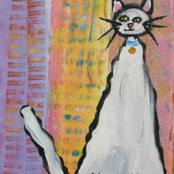 Painting titled "Pussycat" by Candice Tejedor, Original Artwork