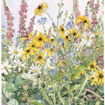 Painting titled "Wildflowers" by Candace Bialczak, Original Artwork, Other
