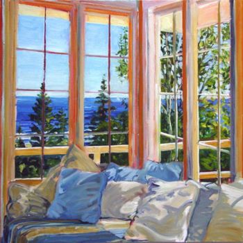 Painting titled "Porch Pillows" by Candy Barr, Original Artwork