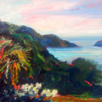 Malerei mit dem Titel "Costa Rica View" von Candy Barr, Original-Kunstwerk, Öl
