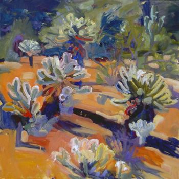 Pintura titulada "Sunrise Trail Choll…" por Candy Barr, Obra de arte original