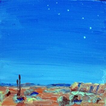 Pintura titulada "Desert Twilight" por Candy Barr, Obra de arte original