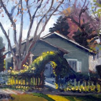 Pintura titulada "Home Arbor Entrance" por Candy Barr, Obra de arte original, Oleo