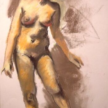 Ζωγραφική με τίτλο "Standing Nude" από Candy Barr, Αυθεντικά έργα τέχνης, Λάδι