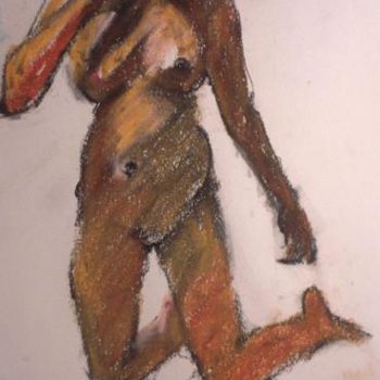 Painting titled "Kneeling Torso Nude" by Candy Barr, Original Artwork, Oil