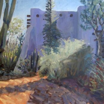 Painting titled "Desert Garden Home" by Candy Barr, Original Artwork