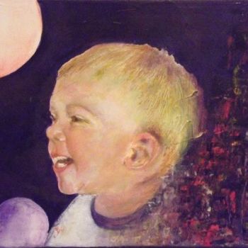 Peinture intitulée "Les Ballons" par Nonna, Œuvre d'art originale