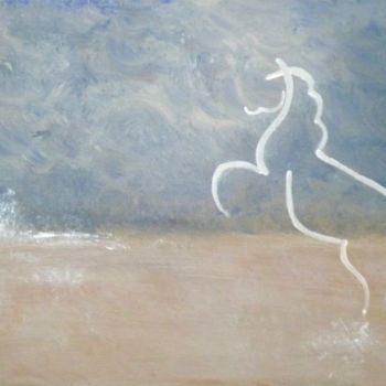 Painting titled "le cheval de mer" by Nonna, Original Artwork, Other