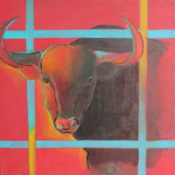 Painting titled "toro 3" by Nonna, Original Artwork, Oil