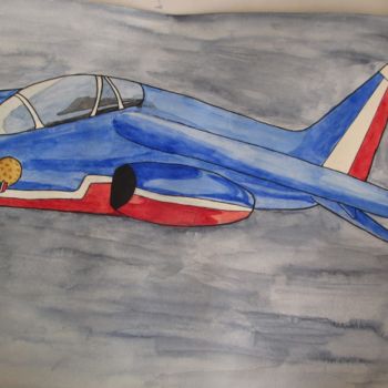 Drawing titled "Alpha jet" by Cannelle Robert, Original Artwork, Other