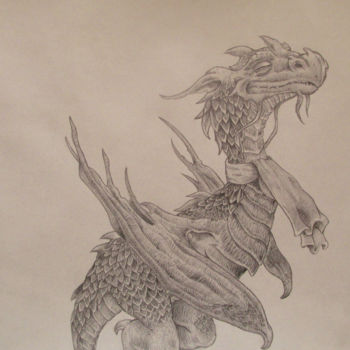 Drawing titled "Dragonnet" by Cannelle Robert, Original Artwork, Graphite