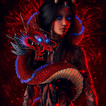 Digital Arts titled "Mulan's Dark Side" by Cany Nero, Original Artwork, 3D Modeling