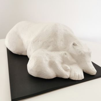 Escultura intitulada "Tiédeur des glaces" por Martine Caoudal, Obras de arte originais, Argila