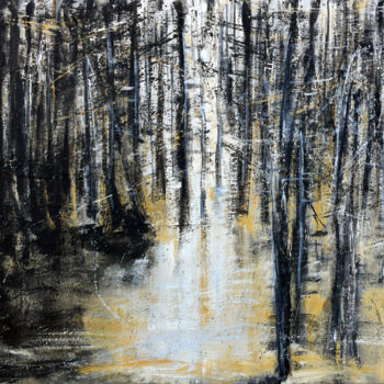 Pintura titulada "Claror al bosc" por Elisenda Capdevila, Obra de arte original, Oleo