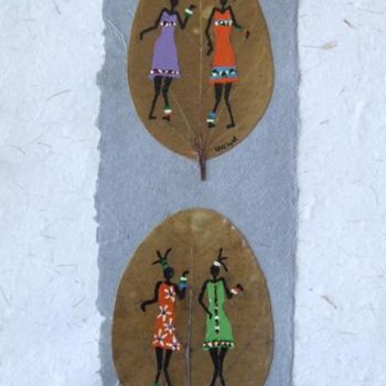 Artesanato intitulada "Double leaf dancers…" por Capecolours, Obras de arte originais