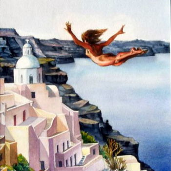 Painting titled "Envol au matin" by Henri Capell, Original Artwork