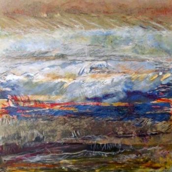 Painting titled "Torrents de Mars" by Richard Caplette, Original Artwork, Oil