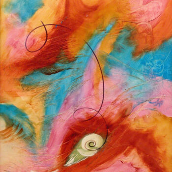 Peinture intitulée "La Tête de L‘Oiseau…" par Cappone, Œuvre d'art originale, Huile