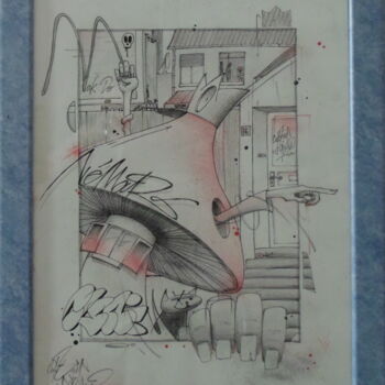 Dessin intitulée "Mushrooman" par Captain Niglo, Œuvre d'art originale, Crayon