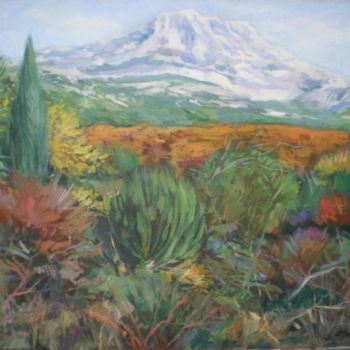 Peinture intitulée "Montagne Sainte-Vic…" par Madjid Soufi, Œuvre d'art originale