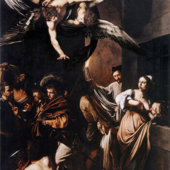 绘画 标题为“Les sept œuvres de…” 由Caravaggio, 原创艺术品, 油