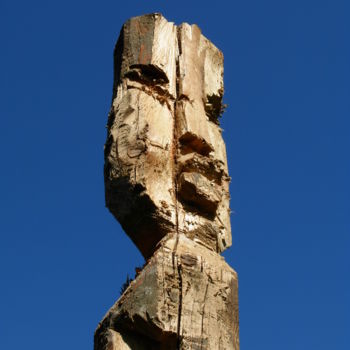 Escultura intitulada "Homme debout" por Pierre Carcauzon, Obras de arte originais