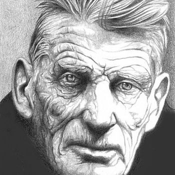 Desenho intitulada "Samuel Beckett" por Enrique Carceller Alcón, Obras de arte originais