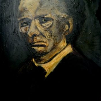 Peinture intitulée "Charles Baudelaire" par Enrique Carceller Alcón, Œuvre d'art originale, Huile