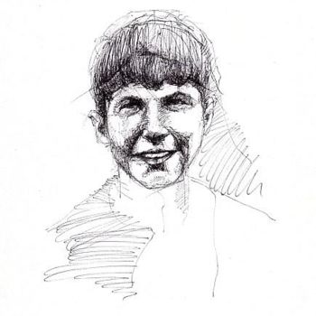 Drawing titled "Sylvia Plath" by Enrique Carceller Alcón, Original Artwork, Other