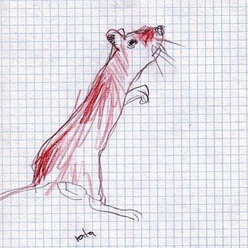 Dibujo titulada "ratón" por Enrique Carceller Alcón, Obra de arte original, Otro