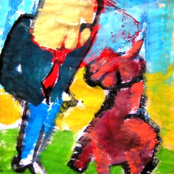 Painting titled "chi-e-l-animale.jpg" by Andrea Cardia, Original Artwork