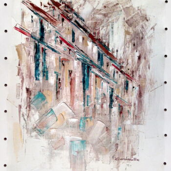 Painting titled "PLACE DU CORAIL | O…" by Cardoso Manu, Original Artwork, Oil Mounted on Wood Stretcher frame
