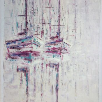 Pintura titulada "ESCALE A FIGUEROLLES" por Cardoso Manu, Obra de arte original, Oleo Montado en Bastidor de camilla de made…