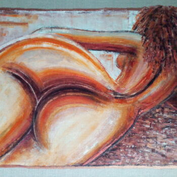 Schilderij getiteld "MAYA | Métisse" door Cardoso Manu, Origineel Kunstwerk, Olie Gemonteerd op Frame voor houten brancard