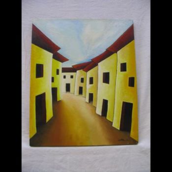 Painting titled "Rue" by Stephane Carel, Original Artwork
