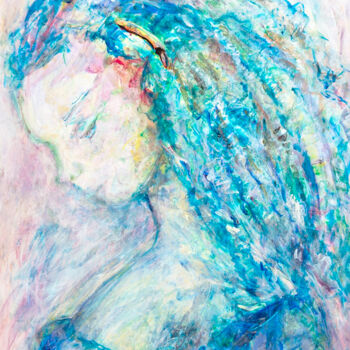 "Princess Blue" başlıklı Tablo Caren Keyser tarafından, Orijinal sanat, Akrilik