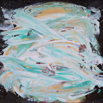 Schilderij getiteld "Churning the Ocean…" door Caren Keyser, Origineel Kunstwerk, Acryl